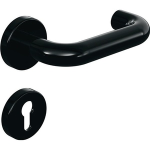 Juego de Manijas para Puertas y Ventanas con Roseta 111R01.130, Plástico, Forma de U de 90°, PZ DIN, Izquierda/Derecha, D/D HEWI - Product Image 1