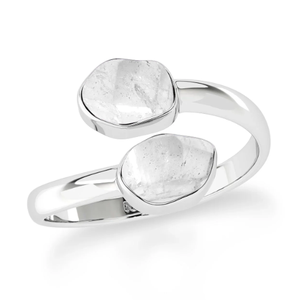 925 argent sterling forme naturelle Herkimer bague lunette réglage Style classique pour fiançailles anniversaire fête cadeau paquet de 6 - Product Image 1