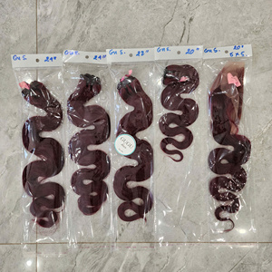 ผมต่อเวียดนามแท้ 100% แบบเวอร์จิ้น ซุปเปอร์ดับเบิ้ลดรอว์น แบบเย็บสองชั้น ลอนบอดี้เวฟ แบบมัดเป็นช่อ โปร่งใสสำหรับต่อผม - Product Image 6