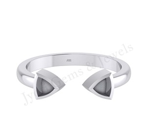 Anillo de bisel de leche materna ajustable para mujer de Plata de Ley 925 de buena calidad Banda de 5mm de trillón chapado en oro de 14 quilates para aniversario - Product Image 6
