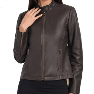 Fashion Genuine <b>Sheep</b> <b>Skin</b> Leather <b>Jacket</b> for Women | Breathable Custom Ladies Outerwear | Finished OEM ODM Manufacturer - Product Image 3