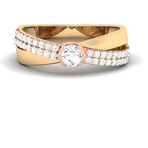 Authentique bague solitaire en diamant en or 14 carats véritable diamant naturel certifié IGI bijoux pour hommes - Product Image 5