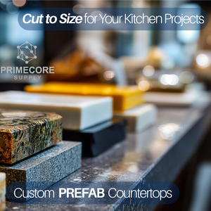 <b>Prime</b> Core Custom Kitchen Bathroom Vanity Tops Artificial Stone Eco-Friendly Non-Toxic Contemporary Carrara Calacata Hotel - Product Image 2