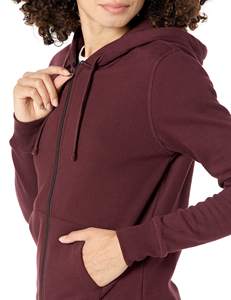 Sweat à capuche unisexe en polaire marron foncé, taille XS et plus, respirant, design sportif, impression de logo personnalisé, uni, teinture unie, écologique - Product Image 4