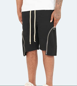 Pantalones cortos de hombre de alta calidad al por mayor con cremallera de moda Cargo Design Casual cordón Vintage cremallera Cargo Shorts - Product Image 2