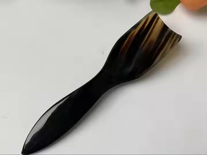 Cuchara de cuerno con acabado a mano, nuevo diseño tradicional, cuchara de cuerno, cubiertos, juegos de cucharas, acero con espejo, artesanías de media luna - Product Image 3