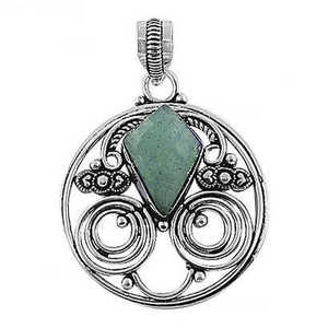 Collar de Plata 925 para Mujer con Colgante de Circonita Verde Corte Cojín, Bañado en Rodio, Cadena Geométrica Tipo Caja, Oro Rosa de 14K - Product Image 3