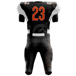Uniforme d'équipe personnalisé fabriqué au Pakistan, uniforme de football américain, taille plus, manches courtes, imprimé, respirant, séchage rapide, 100% polyester - Product Image 3