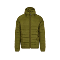 Veste matelassée pour homme à capuche à prix avantageux, logo personnalisé OEM, couleur unie, respirante, séchage rapide, veste d'hiver pour l'extérieur