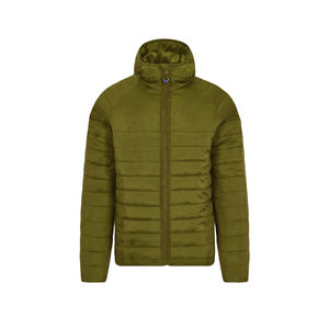 Veste matelassée pour homme à capuche à prix avantageux, logo personnalisé OEM, couleur unie, respirante, séchage rapide, veste d'hiver pour l'extérieur - Product Image 3