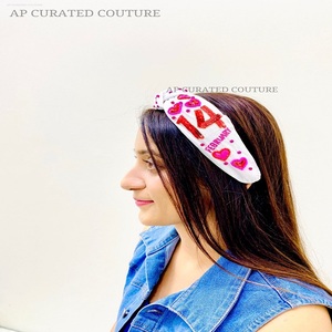 2025 nouvelle vente chaude indienne artisanale cheveux accessoires bandeau perlé avec Valentine Heart Collection de bandeaux - Product Image 3