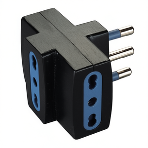 Adaptador de 3 Tomas 2P+T 10/16A Negro PP0452 1R (Estándar Italiano Bidireccional) - Product Image 3