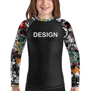 Camiseta Deportiva de Manga Corta para Niños, Resistente, Transpirable, Antibacteriana, para Jiu Jitsu, BJJ, MMA, Personalizable - Product Image 5