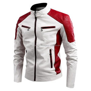 Veste de motard en cuir véritable de haute qualité pour l'hiver, style café racer, manches longues, respirante, logo avant vintage - Product Image 1