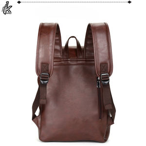 Sac à dos en cuir PU souple et imperméable pour homme, sac à dos d'école quotidien pour ordinateur portable de haute qualité, prêt à être expédié - Product Image 6