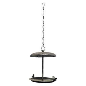 Rustic Green Metal Hanging Bird Feeder House-Shaped With Chain <b>Hook</b> For <b>Garden</b> Outdoor Use Handmade Bird Feeder - Product Image 2
