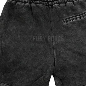 Nouveau modèle de short délavé à l'acide pour homme à séchage rapide et confortable de haute qualité 100% coton style décontracté motif solide - Product Image 6