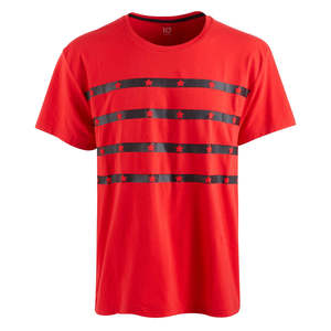 T-Shirt Grafica Extra Large da Uomo ID Ideology, Jersey 300g, Stampa Serigrafica 3D di Seconda Generazione, Rosso Medio - Product Image 1