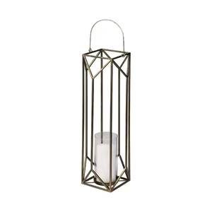 Lanterne à bougie en métal et verre de dernière conception pour l'intérieur et l'extérieur lanterne suspendue de camping noir disponible à des prix chauds - Product Image 3