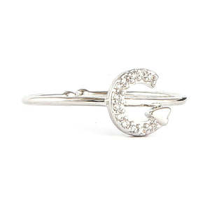 Bague alphabet pour femme - Argent - Argent - Product Image 1
