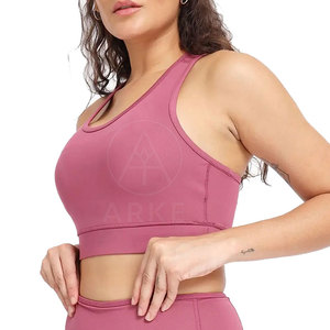 Soutien-gorge de sport pour femmes de haute qualité, vêtements de sport respirants pour la position du logo avant de grande taille en stock - Product Image 1