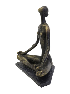 AK Brass Yoga Pose Metal Tabletop <b>Sculptures</b> In Antique Finished Customized <b>Sculpture</b> For Table Interior Decor - Product Image 3