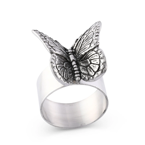 Customize Design Metal Napkin Ring Top Trendy <b>Butterfly</b> Design <b>Party</b> <b>Decoration</b> Black <b>Butterfly</b> Napkin Ring - Product Image 3