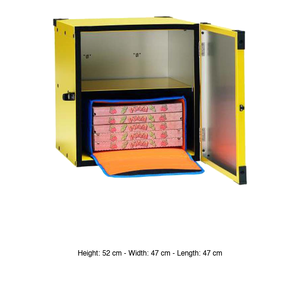 Gi-Metal <b>Box</b> Trasporto <b>Pizza</b> Non Coibentato 47 x 47 x 52 h cm Catering Equipment Restaurant Supplies Wholesale - Product Image 3