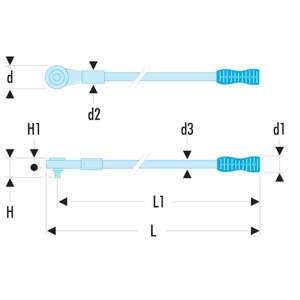 Llave de Trinquete Facom de 3/4'' con Mango Desmontable - Product Image 2