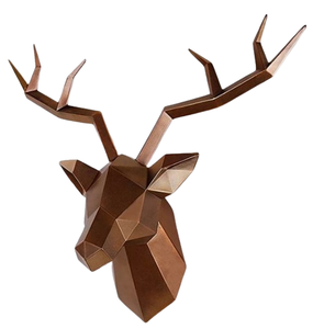 Ornement de tête d'animal mural Objets et sculptures décoratifs pour la maison Pièce décorative Sculpture de cerf moderne - Product Image 5
