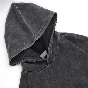 Custom Logo Cotton Stringless Heavyweight Vintage <b>Hoodie</b> With Pocket Fleece <b>Lined</b> Oversized Blank Acid Wash <b>Hoodie</b> <b>Men</b> - Product Image 4