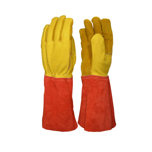 Meilleurs gants de soudage en cuir de vachette fendu personnalisés nouveaux gants en cuir respirants antidérapants anti-coupure pour hommes - Product Image 6
