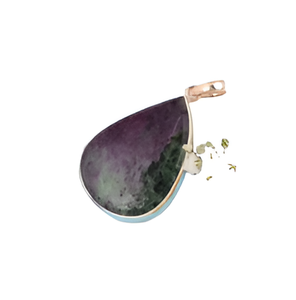 Rubí natural Zoisite Piedra preciosa Forma de pera 925 Colgante de plata esterlina Pera Cab Colgante de moda para aniversario de bodas. - Product Image 6