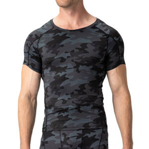 Custom Logo Breathable Quick Drying <b>Summer</b> Short Sleeve Round Neck Men Polyester Spandex Compression T <b>Shirt</b> Sports Gym T <b>Shirt</b> - Product Image 2