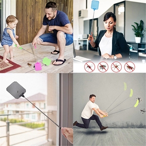 Raquette <span class=keywords><strong>anti</strong></span>-<span class=keywords><strong>moustiques</strong></span> pour l'été, outil de cuisine pour la maison, télescopique, extensible - Product Image 2