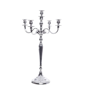 Chaud argent métal candélabre 5 bras à la main bougeoir mariage Table centres de table support décoratif noël décoration de la maison - Product Image 1