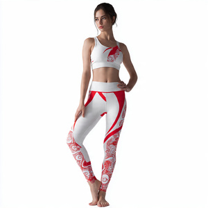 Compression Stretch <b>Leggings</b> <b>Women</b> Yoga Wear Exercise Printed <b>Legging</b> Ladies 100% Polyester Athletics Fitness Pants <b>Women's</b> - Product Image 3