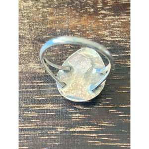 Navajo Handcrafted <b>Blue</b> <b>Opal</b> Sterling Silver Bear Claw <b>Ring</b> Size 6.25 - Product Image 5