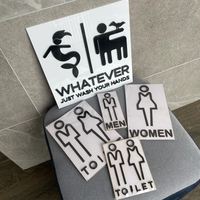 Panneau de porte de toilette de toilette moderne personnalisé dames et hommes signe de salle de bain pour bureau à domicile boutique Restaurant café salon d'affaires signe