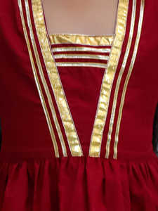 เครื่องแต่งกาย Sharara แบบดั้งเดิมสีแดงสวยๆสำหรับเด็กผู้หญิงชุดปาร์ตี้ที่มีสไตล์น้ำหนักเบาเดรสขอบทองสำหรับทุกโอกาสในเทศกาล - Product Image 3