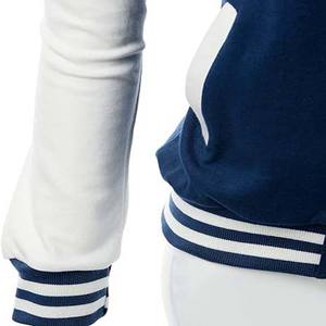 Vente en gros OEM veste universitaire personnalisée de baseball à manches en cuir pour femmes dernière conception vestes Letterman respirantes couleur unie - Product Image 5