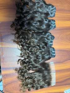 Cheveux humains naturels indiens bruts bouclés pour bébés, avec frontal - Product Image 5