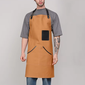 ผ้ากันเปื้อนผ้าใบทำมือสำหรับเชฟชายหญิงผ้ากันเปื้อนสไตลิสเตาปิ้งย่างร้านอาหารบาร์ร้านคาเฟ่ชุดความงามสตูดิโอ - Product Image 1
