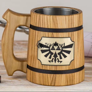 Tasse en bois Artisan pour boissons chaudes et froides Choix de cadeau idéal par Tradebyd avec un design de tasse en bois - Product Image 1