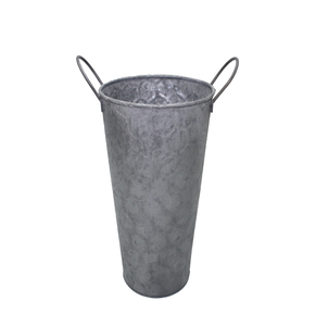 Pots décoratifs antiques de planteur en métal de taille standard de fer gaufré pour la décoration de maison et de jardin faite à la main en vrac - Product Image 2