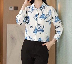 Vente en gros de chemises décontractées stylées pour femmes Chemise imprimée en 3D Top tendance Chemises à col rabattu de haute qualité - Product Image 6