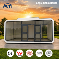 Cabane de luxe Apple de 13 m², maison préfabriquée modulaire avec cuisine, prête pour un glamping en resort