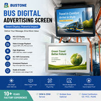 Monitor LCD Plegable para Autobús con Entrada de Audio y Video USB HD-MI VGA para Información de Pasajeros y Publicidad OEM ODM