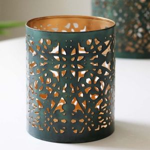 Soporte votivo de luz de té de hierro elegante clásico con diseño de corte láser para mejorar la decoración sofisticada de la habitación interior - Product Image 5