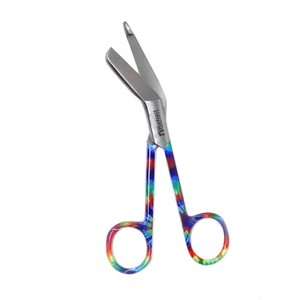 Custom Engraved Personalized Stainless Steel Haemostat Forceps & Bandage <b>Scissors</b> 5.5 Colourful <b>Floral</b> Print - Product Image 2